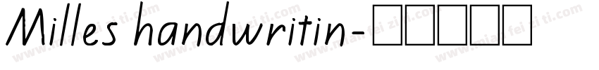 Milles handwritin字体转换
